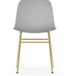 Chaise en laiton et pp blanc Form - Normann Copenhagen