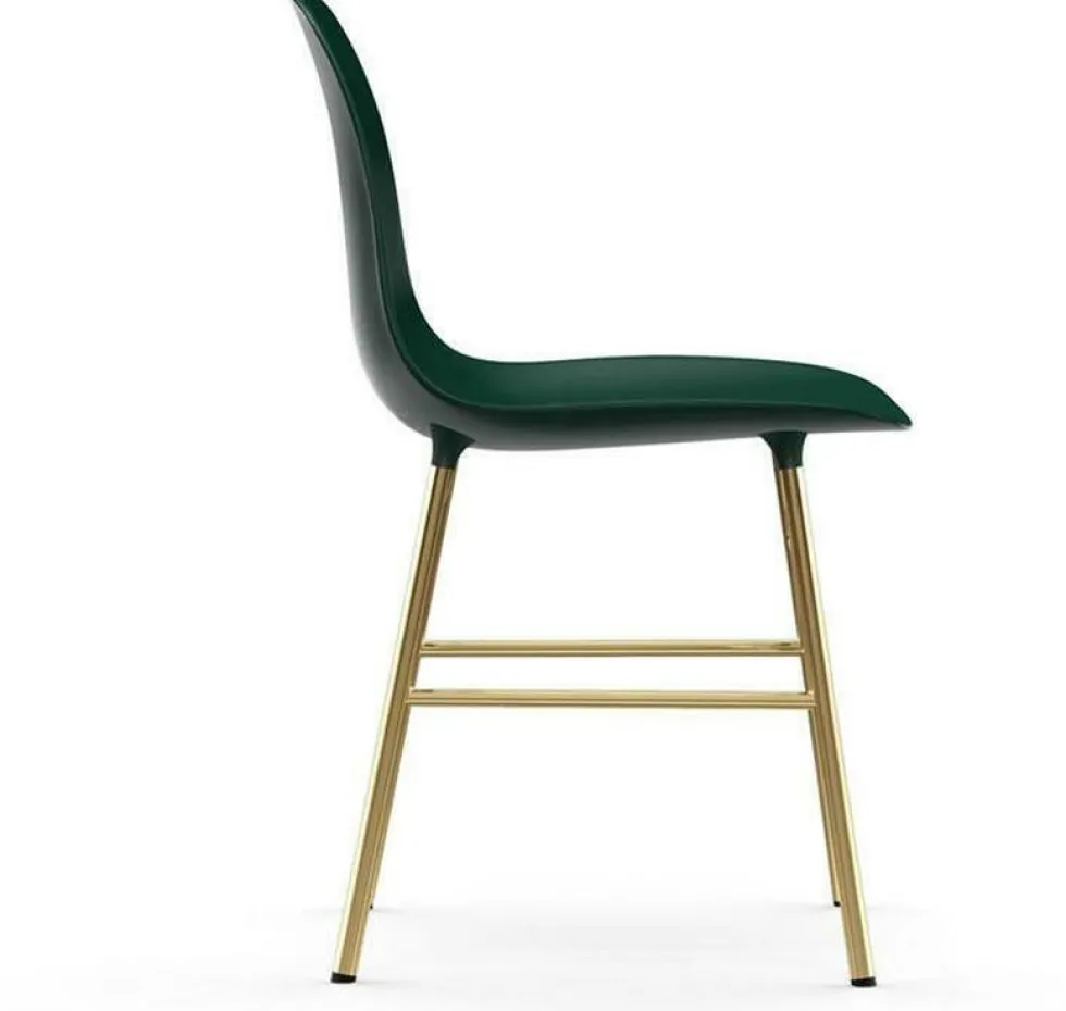 Chaise en laiton et pp vert Form - Normann Copenhagen
