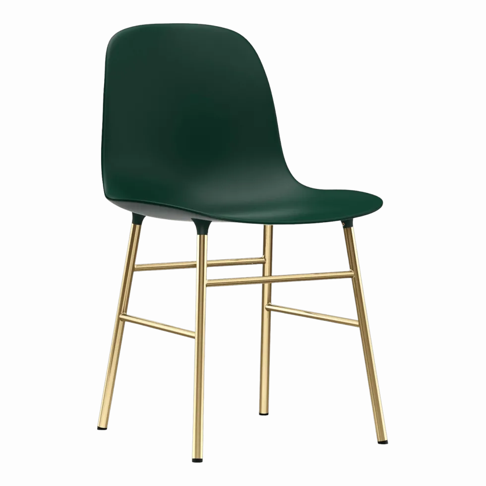 Chaise en laiton et pp vert Form - Normann Copenhagen