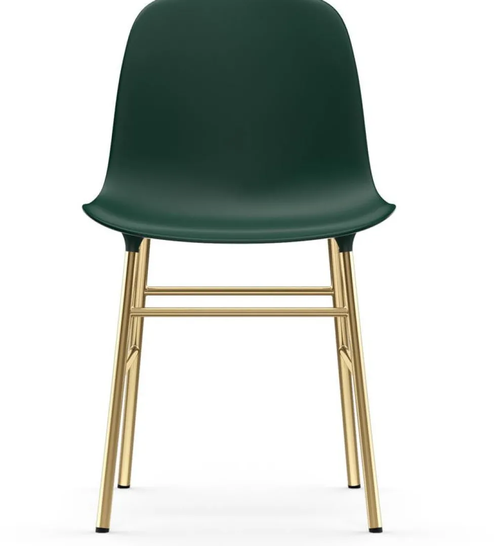 Chaise en laiton et pp vert Form - Normann Copenhagen