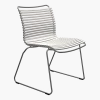 Chaise en métal et plastique blanc sans accoudoirs 58x82cm Click - Houe
