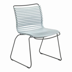 Chaise en métal et plastique bleu clair CLICK - Houe