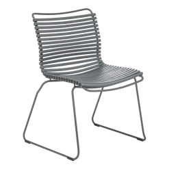 Chaise en métal et plastique gris foncé CLICK - Houe
