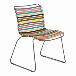 Chaise en métal et plastique multicolore CLICK - Houe