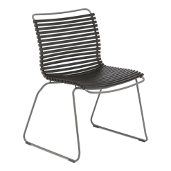 Chaise en métal et plastique noir CLICK - Houe