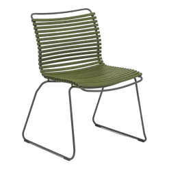 Chaise en métal et plastique vert olive CLICK - Houe