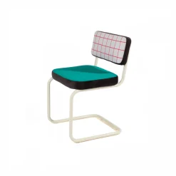 Chaise en métal et tissu coloré Red grid - Seletti