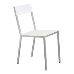 Chaise en métal ivoire et blanc 52x39x80cm - valerie_objects