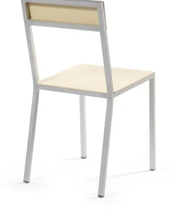 Chaise en métal ivoire 52x39x80cm - valerie_objects