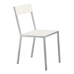 Chaise en métal ivoire 52x39x80cm - valerie_objects