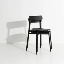 Chaise en métal rouge brun Fromme - Petite Friture