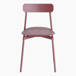 Chaise en métal rouge brun Fromme - Petite Friture