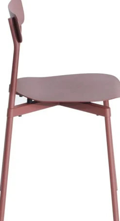 Chaise en métal rouge brun Fromme - Petite Friture