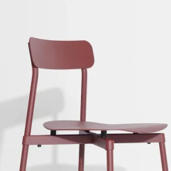 Chaise en métal rouge brun Fromme - Petite Friture