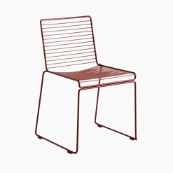 Chaise en métal rouge Hee - HAY