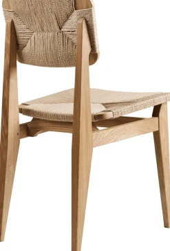 Chaise en papier tissé et bois de chêne naturel C-Chair - Gubi
