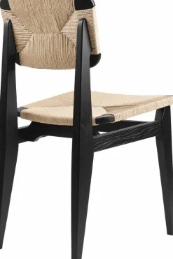 Chaise en papier tissé et bois de chêne noir C-Chair - Gubi