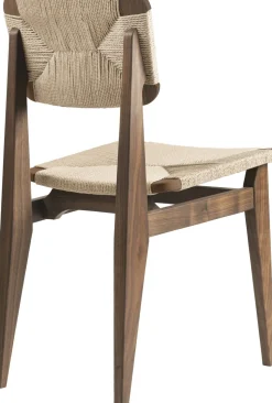 Chaise en papier tissé et bois de noyer C-Chair - Gubi