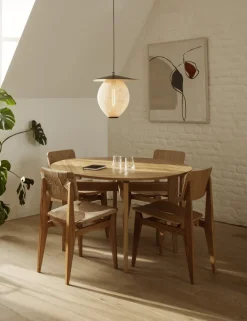 Chaise en papier tissé et bois de noyer C-Chair - Gubi