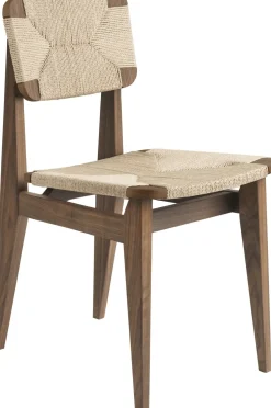 Chaise en papier tissé et bois de noyer C-Chair - Gubi