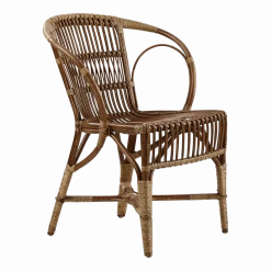 Chaise en rotin foncé Wengler - Sika Design