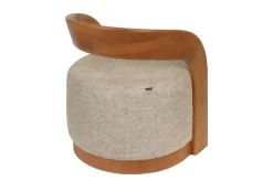 Chaise en tissu beige et bois mindi 72x77cm Nala - Versmissen