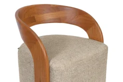 Chaise en tissu beige et bois mindi 72x77cm Nala - Versmissen
