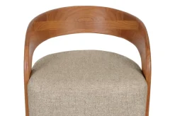 Chaise en tissu beige et bois mindi 72x77cm Nala - Versmissen