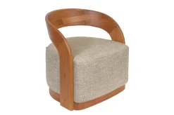 Chaise en tissu beige et bois mindi 72x77cm Nala - Versmissen