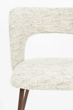 Chaise en tissu beige et métal Arven - The Cool Republic