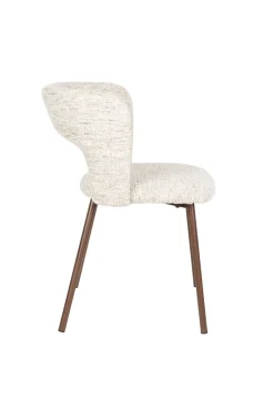 Chaise en tissu beige et métal Arven - The Cool Republic