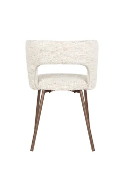 Chaise en tissu beige et métal Arven - The Cool Republic