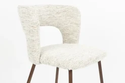 Chaise en tissu beige et métal Arven - The Cool Republic