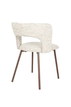 Chaise en tissu beige et métal Arven - The Cool Republic
