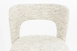 Chaise en tissu beige et métal Arven - The Cool Republic