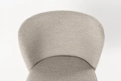 Chaise en tissu beige et métal noir Marius - The Cool Republic