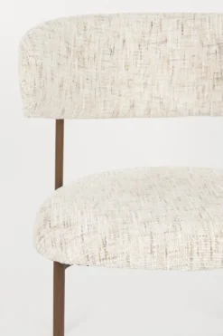 Chaise en tissu blanc Finn - The Cool Republic