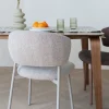 Chaise en tissu et acier beige Nalia - The Cool Republic