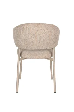 Chaise en tissu et acier beige Nalia - The Cool Republic