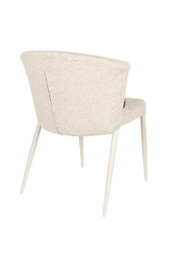 Chaise en tissu et métal beige Georgia - Dutchbone