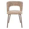 Chaise en tissu marron et métal Arven - The Cool Republic