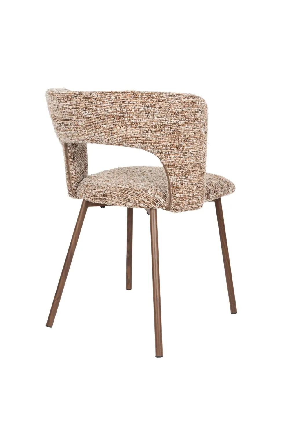 Chaise en tissu marron et métal Arven - The Cool Republic
