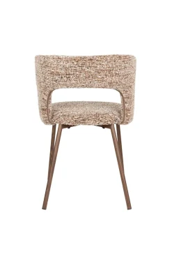 Chaise en tissu marron et métal Arven - The Cool Republic