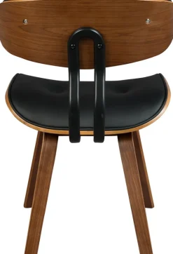 Chaise en tissu noir et bois de frêne Blackwood - Dutchbone