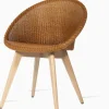 Chaise en tressage terracotta et piètement chêne Joe - Vincent Sheppard