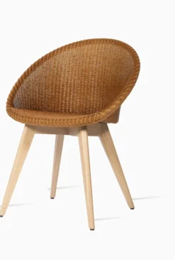 Chaise en tressage terracotta et piètement chêne Joe - Vincent Sheppard