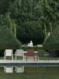 Chaise extérieure en cordons et acier bordeaux 63x66x80cm Cord - Hay