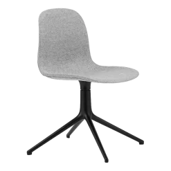 Chaise Form Chair Swivel 4L Full Uph. Black Alu - Normann Copenhagen