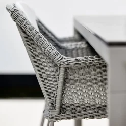 Chaise grise avec coussin gris Breeze - Cane-Line