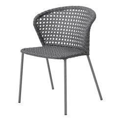 Chaise grise tissage français Lean - Cane-Line